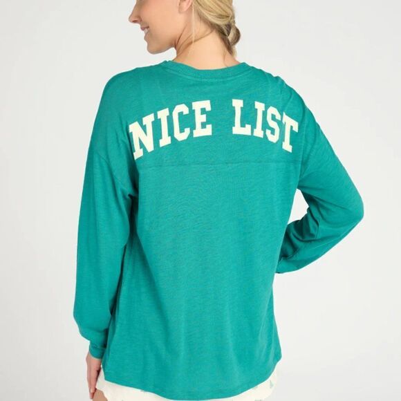 Throwback Nice List Long Sleeve Top Z Supply Lounge // Size Medium // BNWT - Picture 2 of 11